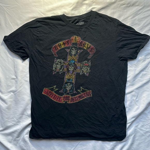 Guns and Roses print shirt - Sz L - Picture 1 of 3